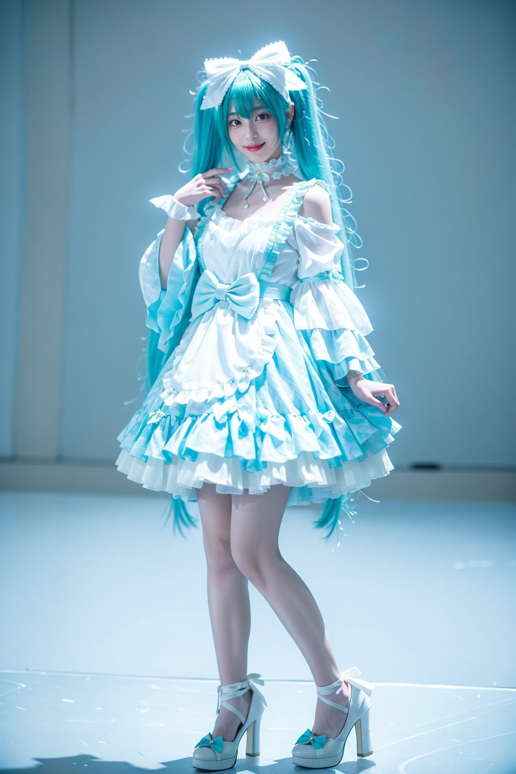 00016-2943852315-realistic,photorealistic,full body,1girl,solo,smile,looking at viewer,standing,miku cosplay costume,hatsune miku,cosplay,aqua ha.png